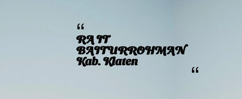 thumbnail for RA IT BAITURROHMAN Kab. Klaten