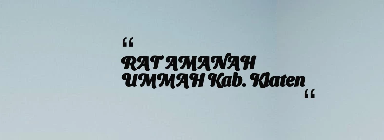 thumbnail for RAT AMANAH UMMAH Kab. Klaten