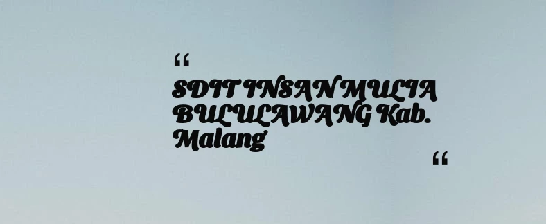 thumbnail for SDIT INSAN MULIA BULULAWANG Kab. Malang