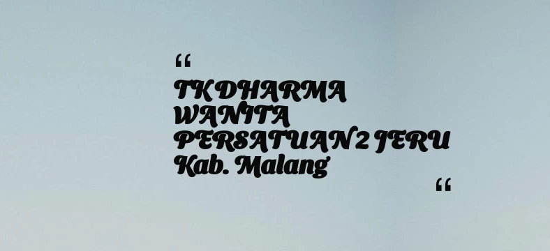 thumbnail for TK DHARMA WANITA PERSATUAN 2 JERU Kab. Malang