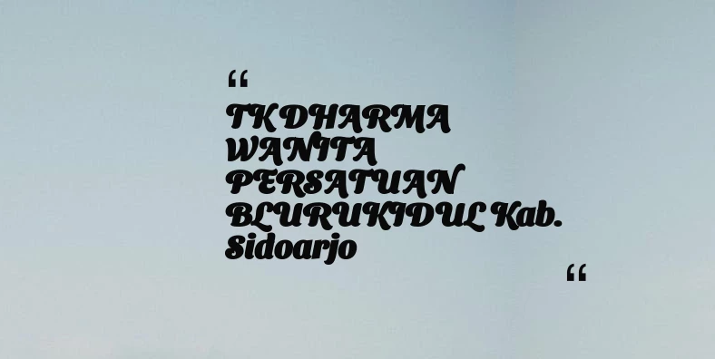 thumbnail for TK DHARMA WANITA PERSATUAN BLURUKIDUL Kab. Sidoarjo