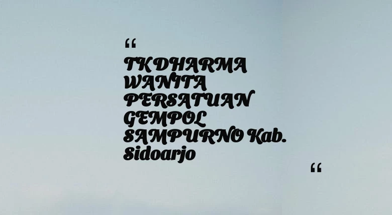 thumbnail for TK DHARMA WANITA PERSATUAN GEMPOL SAMPURNO Kab. Sidoarjo