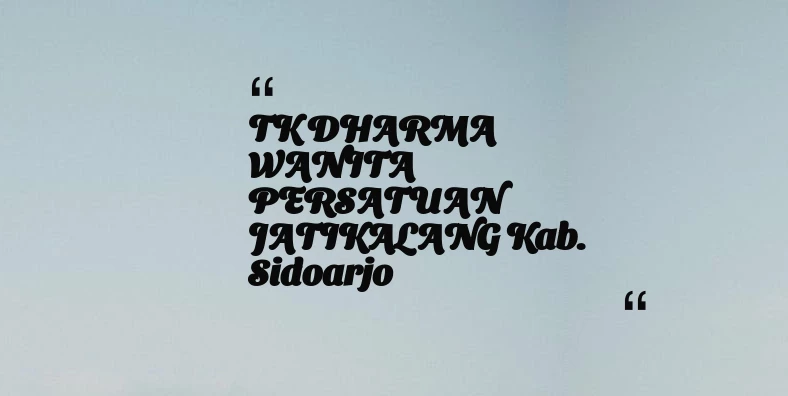 thumbnail for TK DHARMA WANITA PERSATUAN JATIKALANG Kab. Sidoarjo