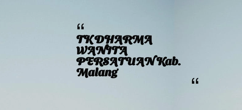 thumbnail for TK DHARMA WANITA PERSATUAN Kab. Malang
