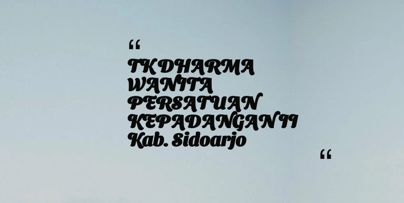 thumbnail for TK DHARMA WANITA PERSATUAN KEPADANGAN II Kab. Sidoarjo
