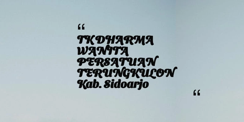 thumbnail for TK DHARMA WANITA PERSATUAN TERUNGKULON Kab. Sidoarjo